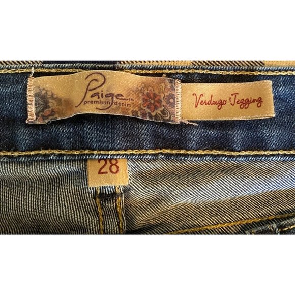 Paige Verdugo Jegging Blue Dark Wash womens size 28 - Picture 4 of 6